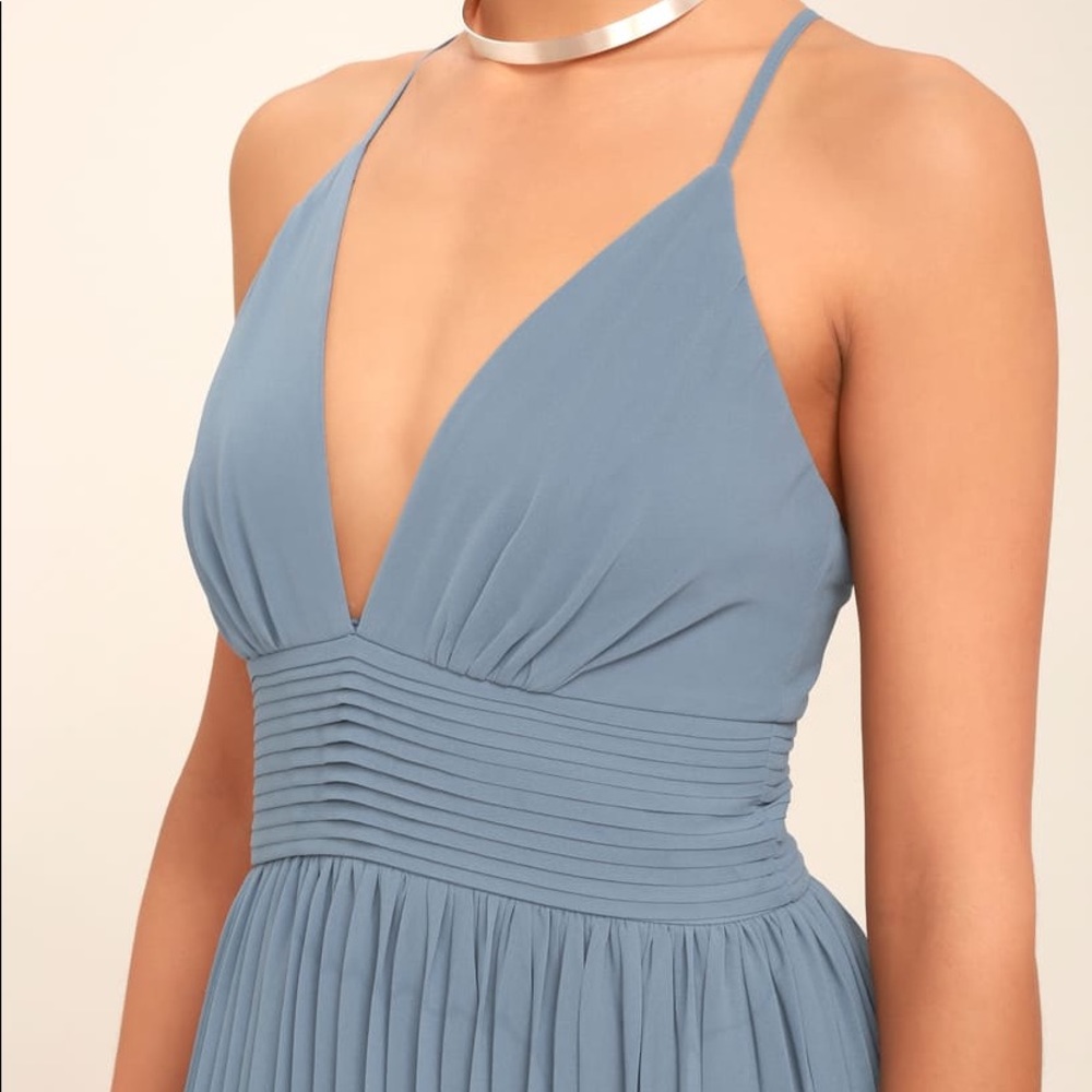 Depths of My Love Dusty Blue Maxi Dress - Picture 4 of 7